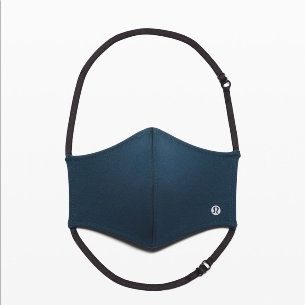 New Lululemon Double Strap Face Mask - Dark Blue
